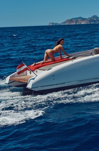 Veronika Klimovits Relaxing On Yacht