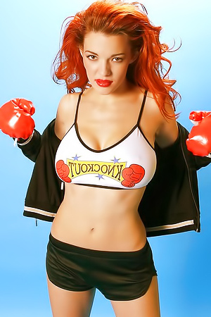 Redhead Danielle Riley boxing