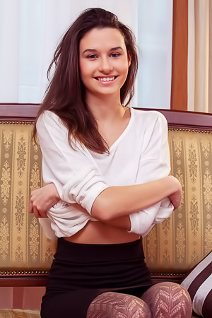 Evening relaxation with cute teen