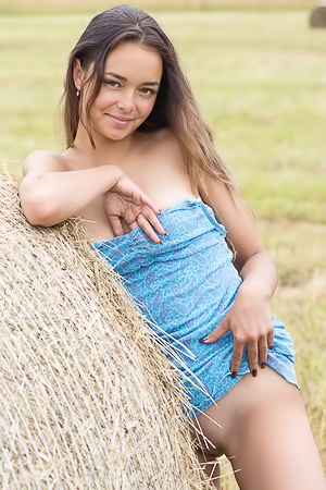She may be a city girl now, but lovely Belarusian brunette Slava loves getting back to her country roots