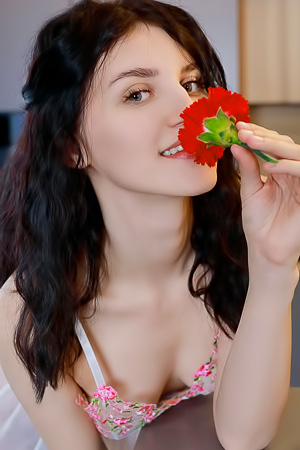 Anastasia Barbi Sweetly Sexy In High Heels And A Sheer Babydoll