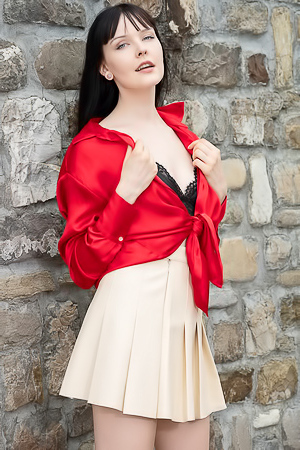 Amelia Riven Raven-haired Honey Is An Enticing Vision In Black Lace Lingerie