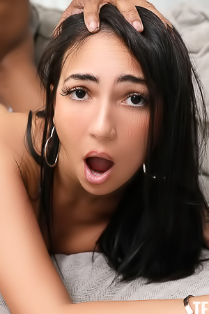 Miras lips enclose him tightly as she rides