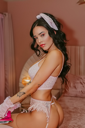 Lily Andrews Dynamically Irons Silk in Pink Lingerie